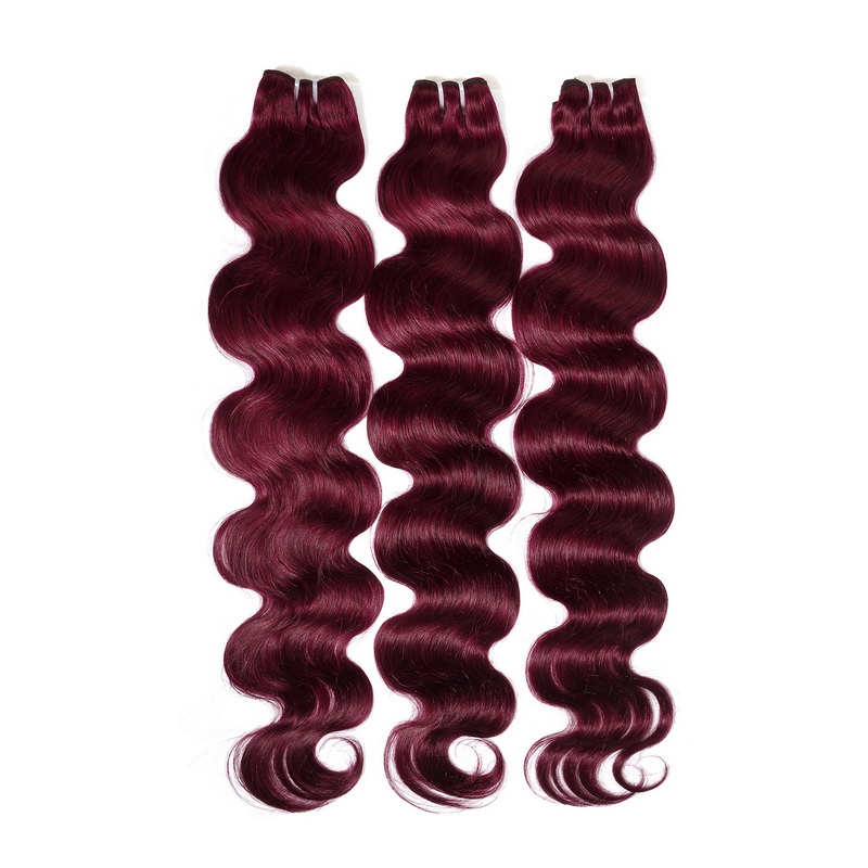 #99J Burgundgy Color Body Wave Virgin Human Hair Bundles
